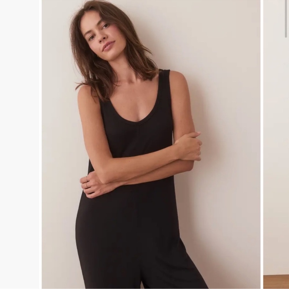 Marine Layer Dark Green Wide-Leg Jumpsuit - Picture 4 of 5
